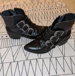 Steven Madden Western Buckled Booties